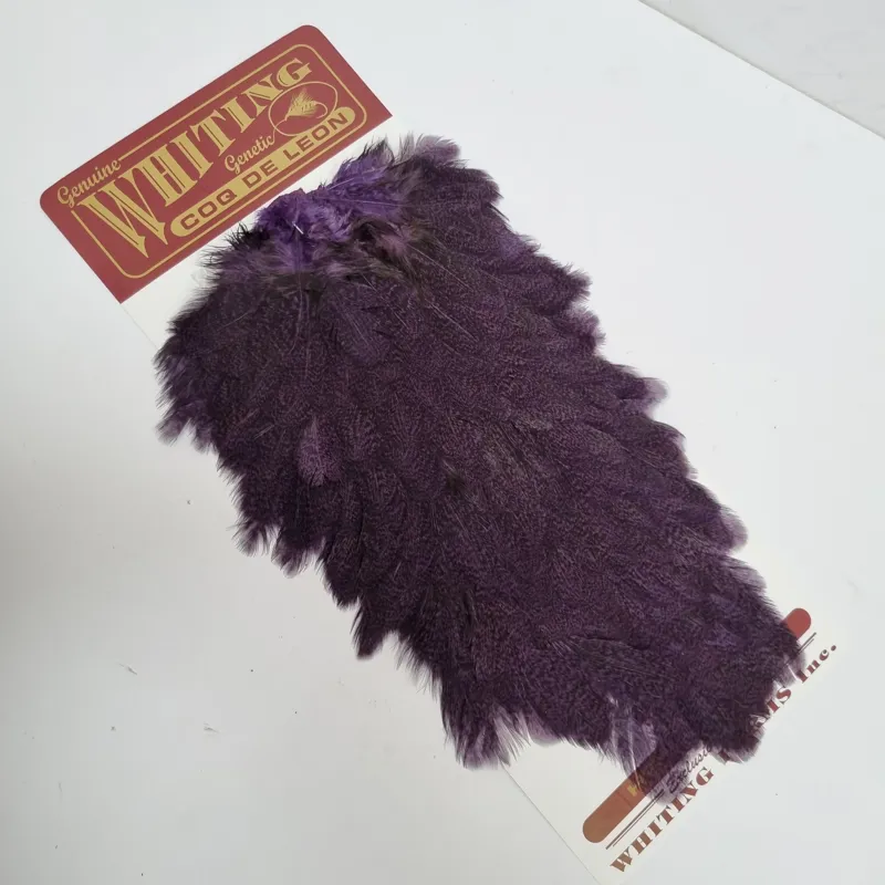 Whiting Coq de Leon Hen Saddle in Speckled Purple